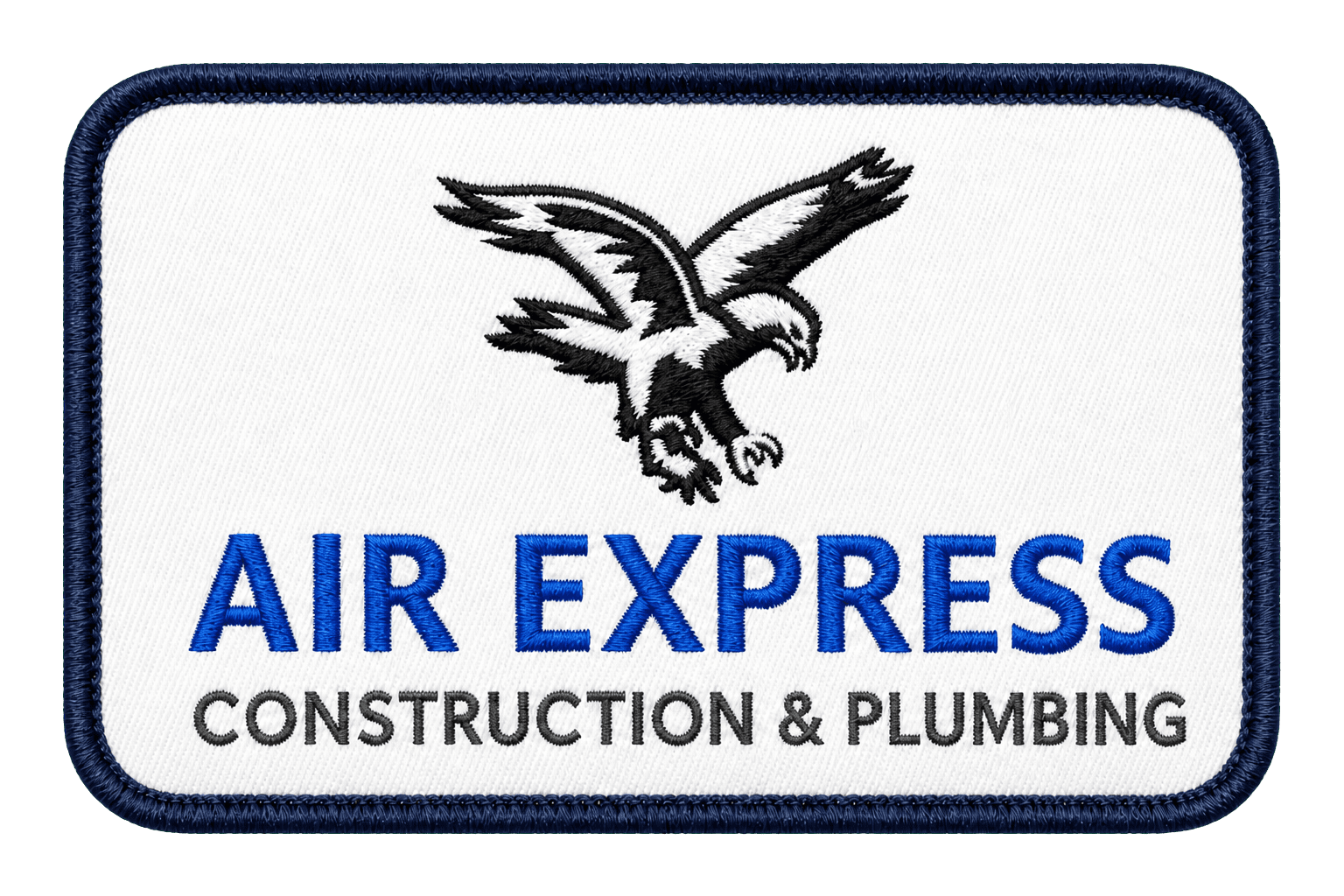 Air Express Construction and Plumbing embroidered logo